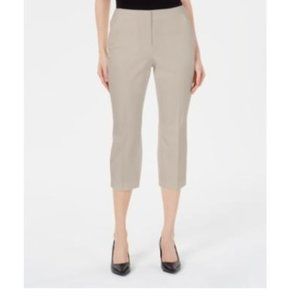 NWT Alfani Petite Capri Pants Polished Beige Size 8P Business Casual $50 C0154